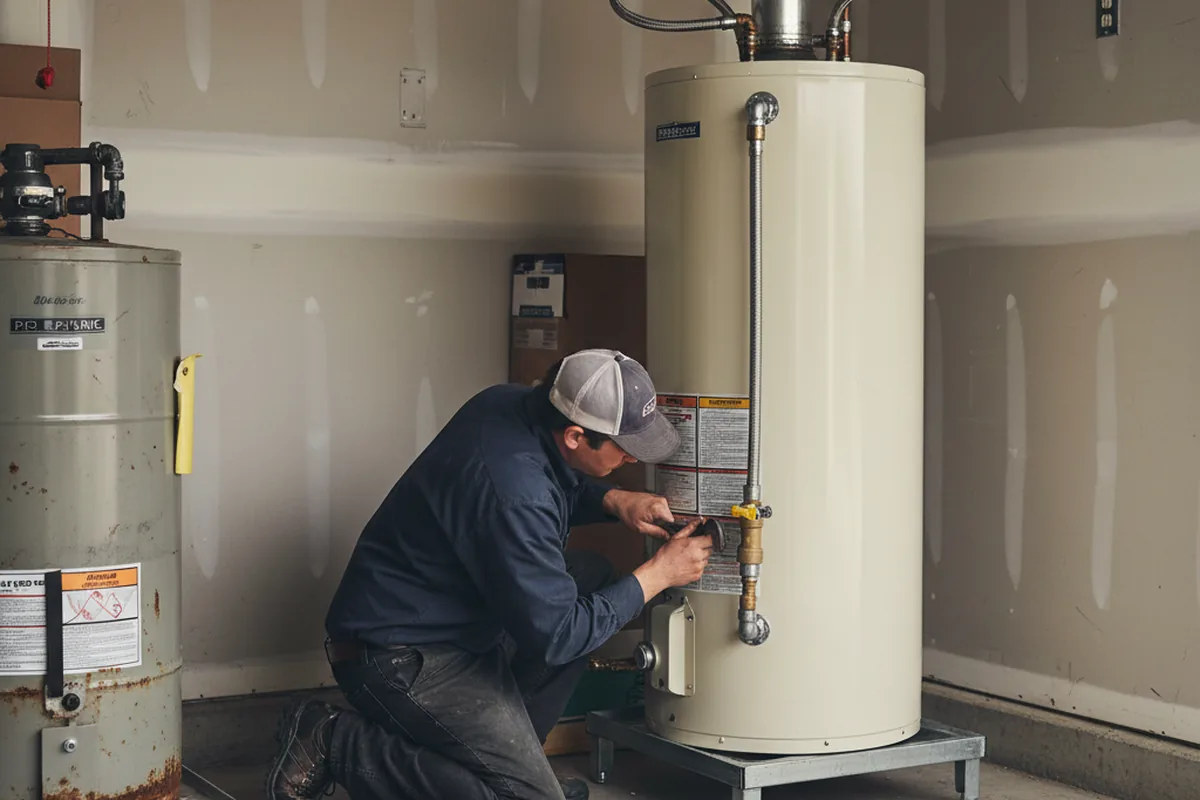 Water heater and shutoff valve replacement in Freeport